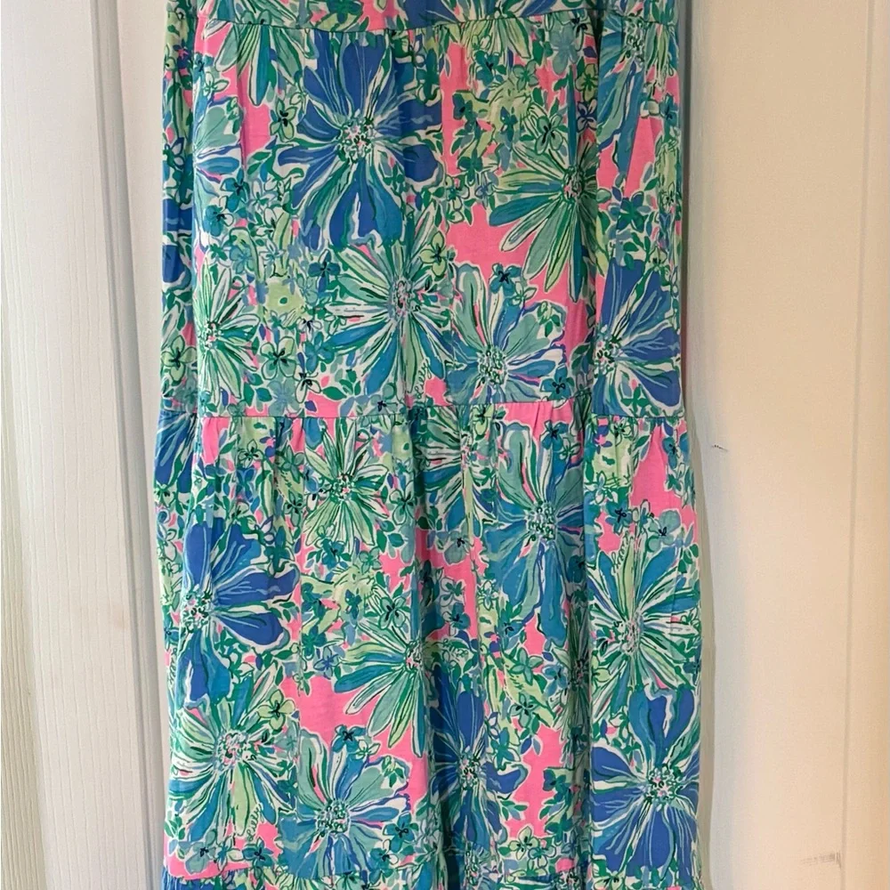 Lilly Pulitzer Maxi Dress Soleil Good Hare Day Girls Size XL 12-14